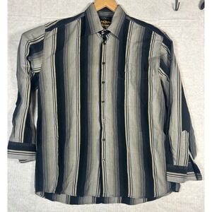 Joseph and Feiss Mens Striped Button Up Shirt‎ Long Sleeve Casual Dress Shirt XL